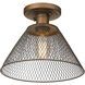 Carver 1 Light 10 inch Copper Patina Semi-Flush Ceiling Light
